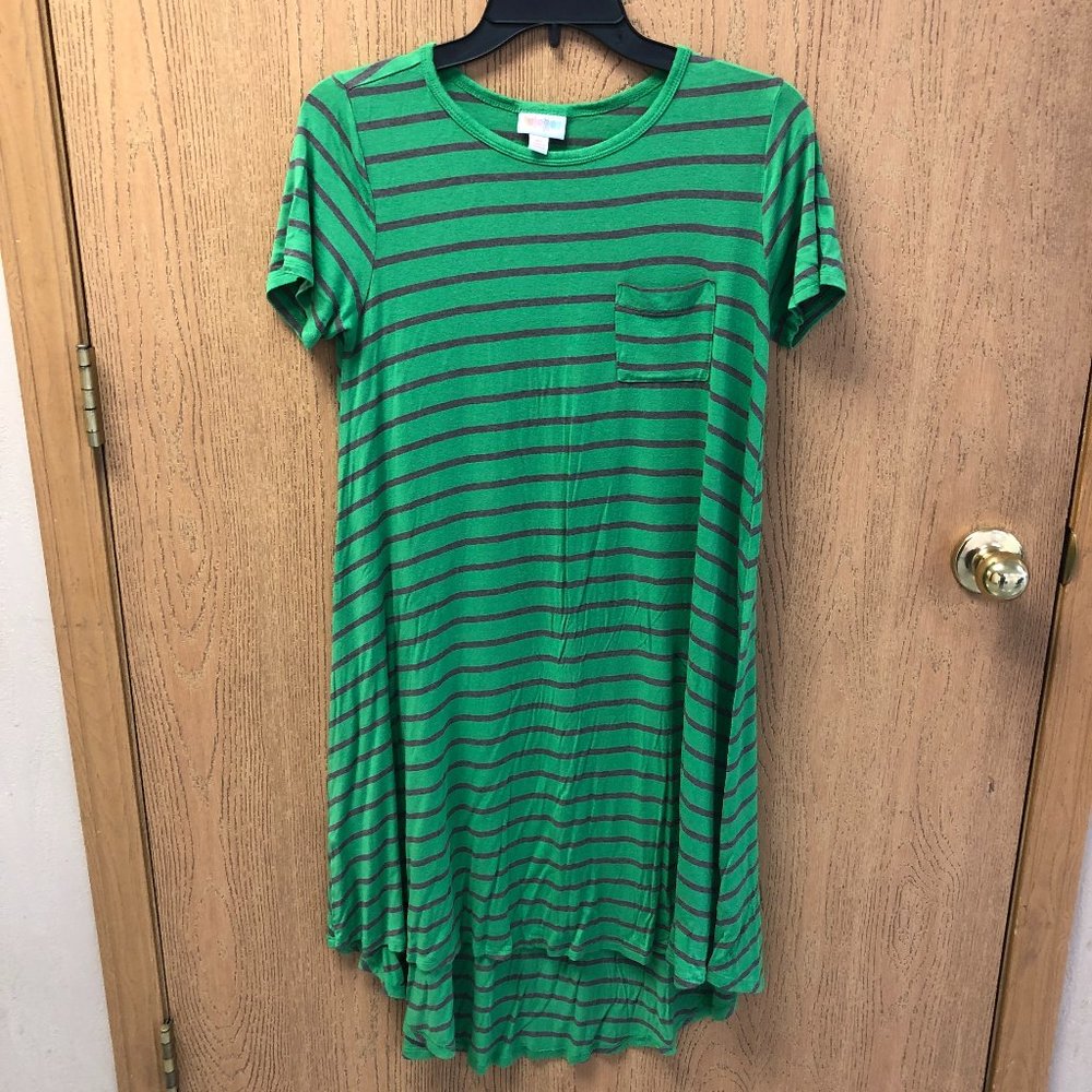 LLR Green and Gray Stripe Carly XS